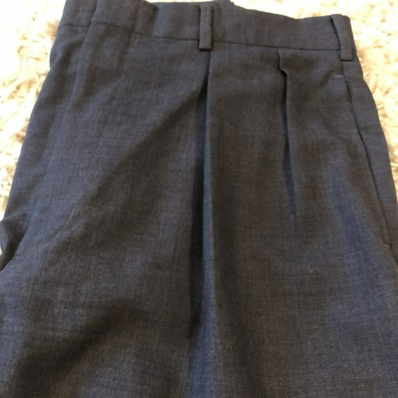 Polo by Ralph Lauren Dark Grey Pleated Pants Sz 34x38 Suspender Buttons - Picture 3 of 9